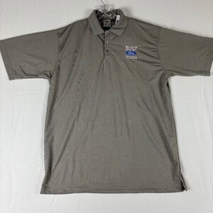 Built Ford Tough Official Blue Pointe Sportswear Gray Polo Shirt Size 2XL